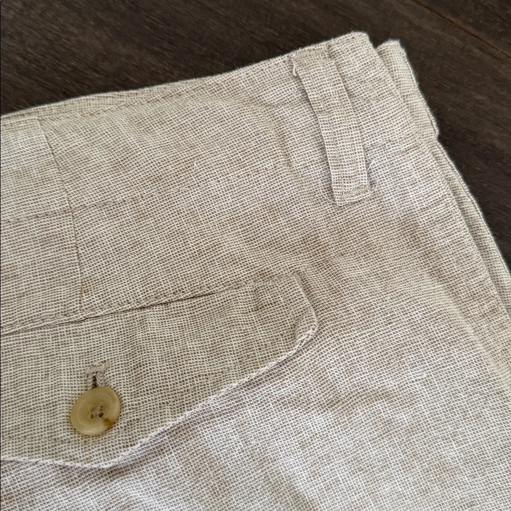 WORN ONCE Banana Republic Men's Linen Pant in Light Tan